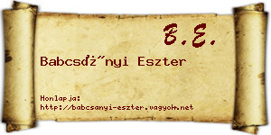 Babcsányi Eszter névjegykártya